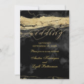 Goudpenseelstreken op het zwarte Velvet moderne hu Kaart (Voorkant)