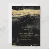 Goudpenseelstreken op het zwarte Velvet moderne hu Kaart (Achterkant)