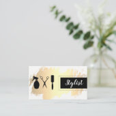 Goudpenseelstylist Visitekaartje (Staand voorkant)