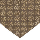 goudpentakels op bruin korte tafelloper (Hoek)