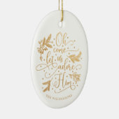  goudpine | Oh, kom ons Adore | Naam Keramisch Ornament (Rechts)