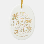  goudpine | Oh, kom ons Adore | Naam Keramisch Ornament (Voorkant)