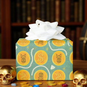 goudpiratenschat cadeaupapier