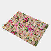 goudplatte roze rozen Damask Deurmat (Schuin)