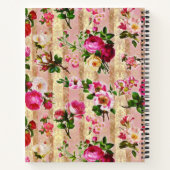 goudplatte roze rozen Damask Notitieboek (Achterkant)