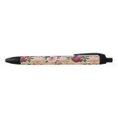  goudplatte roze rozen Damask Zwarte Inkt Pen (Bovenkant)