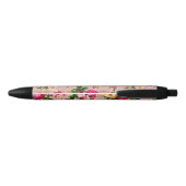  goudplatte roze rozen Damask Zwarte Inkt Pen (Achterkant)