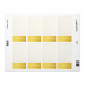 goudpolka-stippen en -monogram - aangepast etiket (Full Sheet)