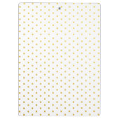 goudpolka-stippen en -monogram - aangepast klembord (Achterkant)