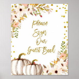 Goudpompoen Onderteken alsjeblieft ons gastboek. Poster