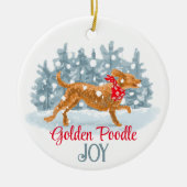 Goudpooiel, aangepast keramisch ornament (Voorkant)