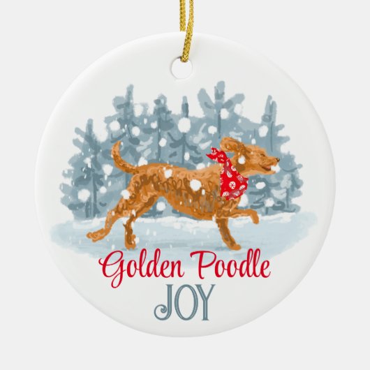 Goudpooiel, aangepast keramisch ornament (Voorkant)