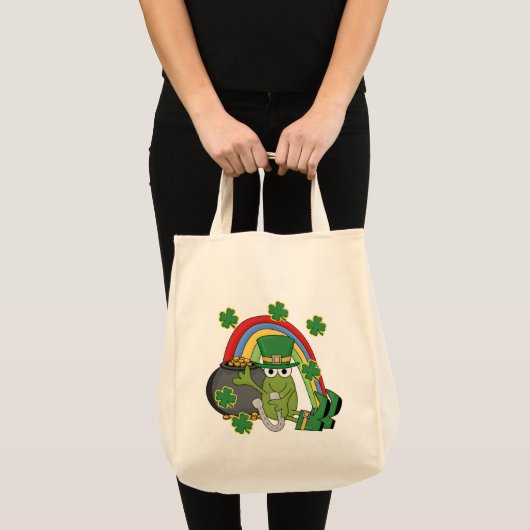 Goudpotje met kikkershirts en cadeautjes tote bag (Voorkant (product))