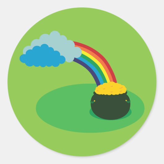 Goudpotje Ronde Sticker (Voorkant)