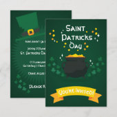 goudpotten | Uitnodigingen op de dag van de patric (Voorkant / Achterkant)