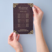 goudprijs Paars Damask Beauty Salon Flyer (Hand)