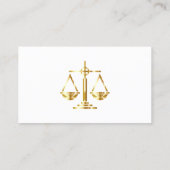 Goudprocureur van de rechter visitekaartje (Achterkant)