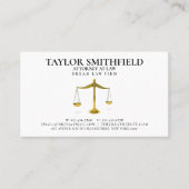 Goudprocureur van de rechter visitekaartje (Voorkant)