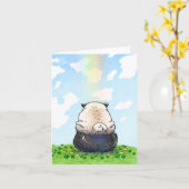 Goudpug St. Patrick's Day Card Kaart (Gele Bloem)