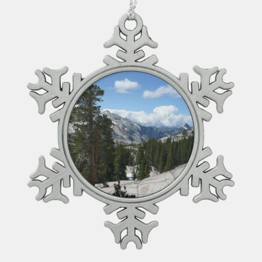 Goudpunt III in het nationaal park Yosemite Tin Sneeuwvlok Ornament (Voorkant)