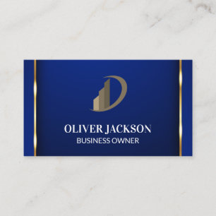 goudrand Blauw pictogram Corporate Logo Visitekaartje