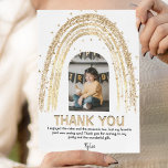 goudregenboog | Kinder foto Birthday | Bedankkaart<br><div class="desc">Stuur een extra speciale dank aan uw gasten, bedankt hen voor het bijwonen van uw feest en dankbaarheid voor hun geschenken. Met je favoriete foto van je verjaardag/christenen/baby shower/feestje met een speelse tekst die "BEDANKT JULLIE" en "Ik heb ook van de cake en de cadeaus genoten, maar mijn favoriete deel...</div>