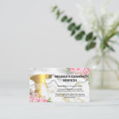 Goudreinigings Spray | Bloemen | Zeepbellen Visitekaartje (Staand voorkant)