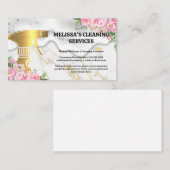 Goudreinigings Spray | Bloemen | Zeepbellen Visitekaartje (Voorkant / Achterkant)