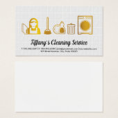 Goudreinigingspictogrammen | Tegel Visitekaartje (Voorkant /achterkant)