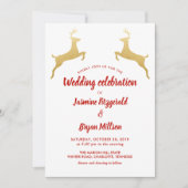 goudrendier | Christmas | Bruiloft Kaart (Voorkant)