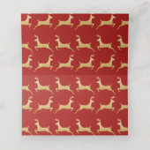 goudrendier | Christmas | Wedding Place Card Plaatskaartje (Binnenkant ongevouwen)