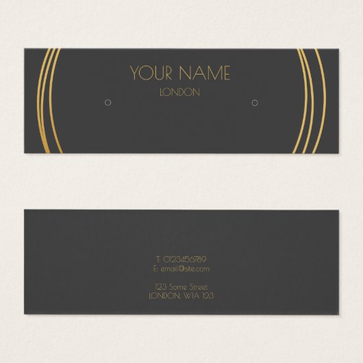 Goudringen die een visitekaartje hebben (Voorkant /achterkant)