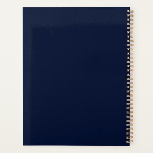 Goudringen donkerblauwe trouwplanner planner (Achterkant)