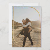 Goudrode bruine foto's verloving aankondiging (Achterkant)