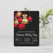 Goudrode kerstfeestdag kaart (Staand voorkant)