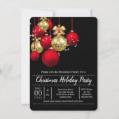 Goudrode kerstfeestdag kaart (Voorkant)