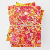 Goudrode spetterende verf inpakpapier vel (In situ)