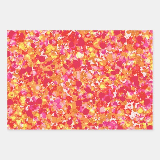 Goudrode spetterende verf inpakpapier vel (Voorkant)