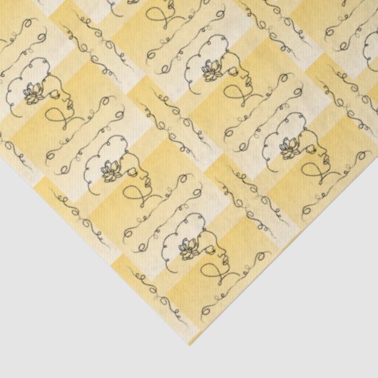 Goudrodet Tissuepapier Flowing Beauty (Detail)