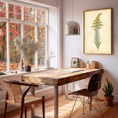 Goudroede Botanische Studie Canvasprint Poster