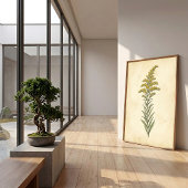Goudroede Botanische Studie Canvasprint Poster
