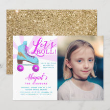  goudroller Skating Birthday Foto