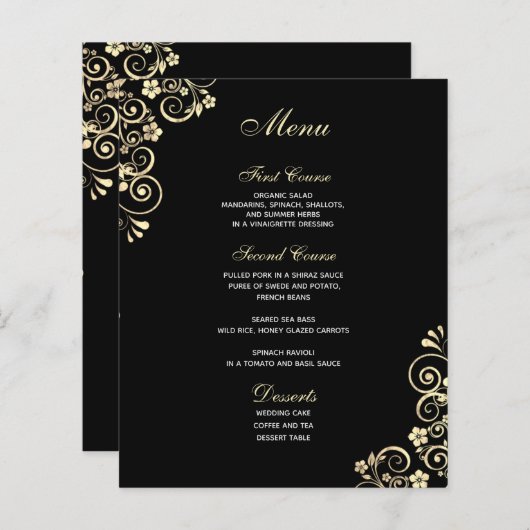  goudrondje op het zwarte-budgetmenu (Voorkant / Achterkant)