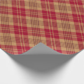 goudrood diagonaal schouderhuis cadeaupapier (Hoek)