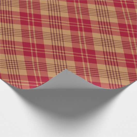  goudrood diagonaal schouderhuis cadeaupapier (Hoek)