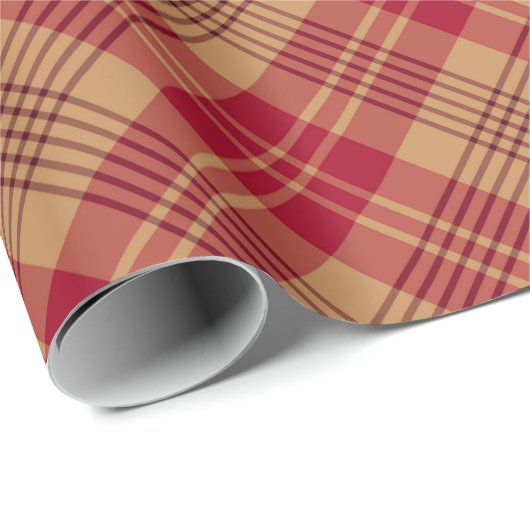  goudrood diagonaal schouderhuis cadeaupapier (Rol Hoek)