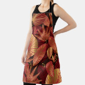 Goudrood, geometrisch tropisch patroon. schort (Insitu)