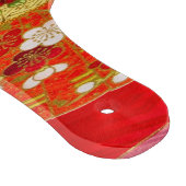 Goudrood Traditioneel Japans Bloemen Glas Snijplank (Hoek)