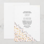 Goudroze en marine confetti vrijgezellenfeest kaart (Voorkant / Achterkant)