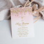 goudroze glitter Nurse pinning ceremonie Kaart<br><div class="desc">Een modern elegant ontwerp met gouden en roze glitter,  kunt u de tekst en kleuren op deze afstuderen uitnodiging sjabloon personaliseren.</div>